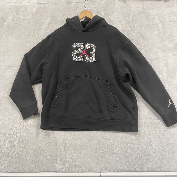 Jordan Hoodie Pullover Sweatshirt Unisex 2X Large Black Pink‎ Stars Logo Y2K - Picture 1 of 9